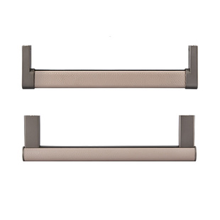 高端衣柜定制荔枝纹皮质超纤皮革挂衣杆顶装酒店悬吊横纵向免打孔