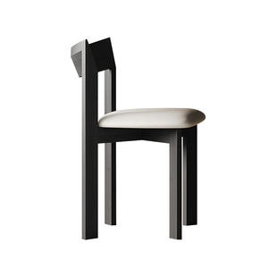 法式复古西皮餐椅2025新款北欧奶油风家用小户型客厅靠背椅实木椅