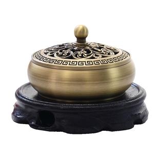 创意纯黄铜小香炉家用室内檀香熏香炉沉香盘香焚香器茶道香篆套装