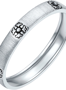 六桂福珠宝铂金超酷戒指