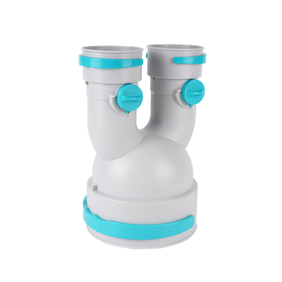 新风系统U型三通配件Y型分支器弯头直接新风pe管三通新风管道配件