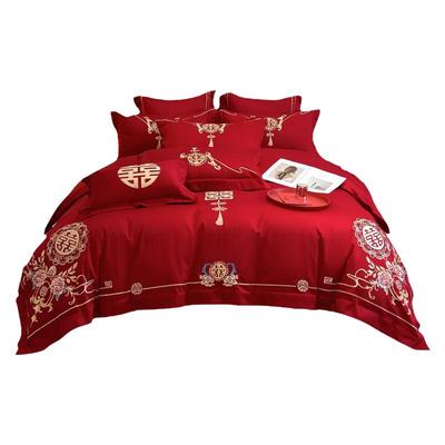 不掉色不起球结婚四件套陪嫁床单