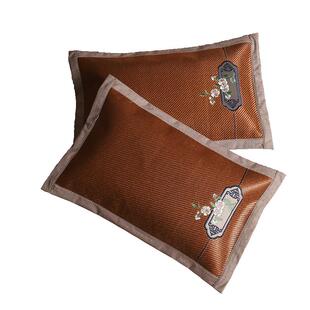 紫罗兰花草茶叶保健夏凉枕头护颈椎助眠凉席冰丝凉枕竹枕荞麦枕芯