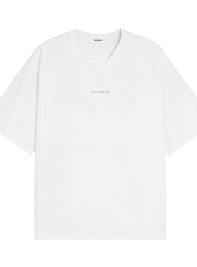 BODYDREAM不规则领口TEE 华夫格运动T恤男弹力休闲短袖/下摆抽绳