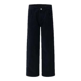 98SQUID 美式复古弯刀工装裤男女水洗做旧痞帅宽松百搭直筒休闲裤