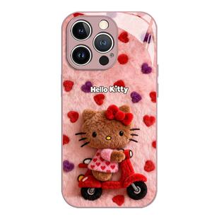 毛绒黑皮HelloKitty适用于IQOONeo11手机壳vivoiqooNeo10pro凯蒂猫9s新款玻璃8秋冬7卡通可爱6SE女5小众3/NEO