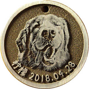 深雕刻字定制照片防走丢宠物猫狗牌人像留纪念礼物用品钥匙扣吊坠