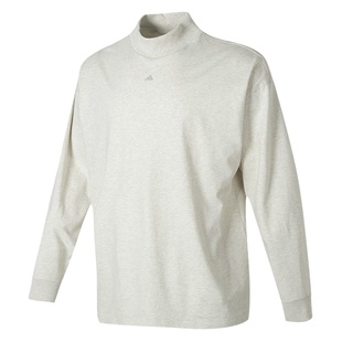 阿迪达斯卫衣男女2026款半高领纯棉透气百搭休闲套头衫正品IX1972