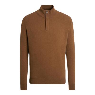 ZEGNA杰尼亚混深骆马红棕色毛衣