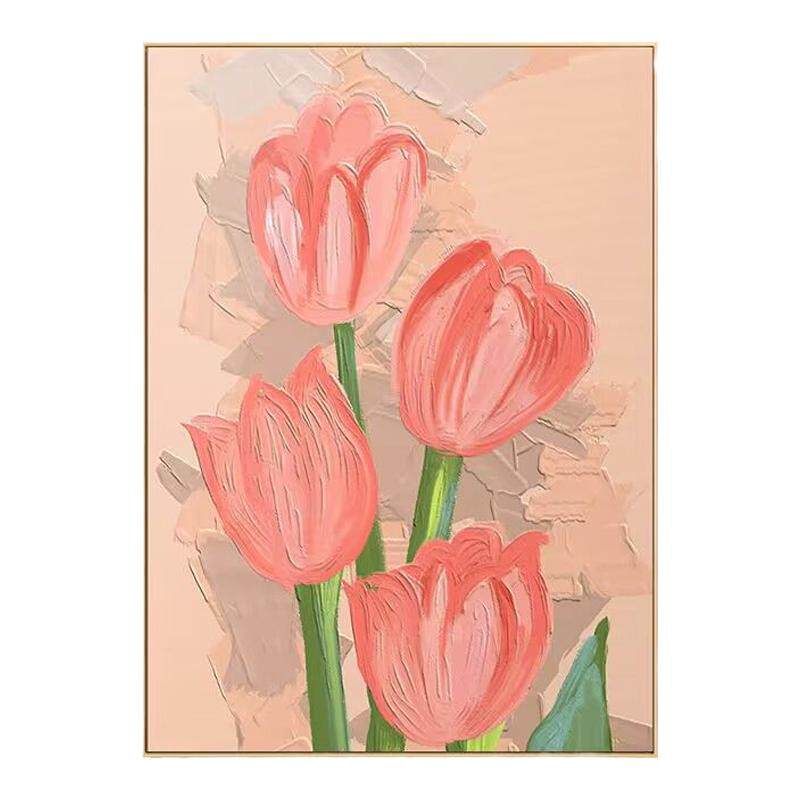 郁金香花卉装饰画艺术温馨ins风