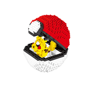 微小颗粒精灵球积木拼装益智宠物小精灵球宝可梦男孩玩具9-14岁