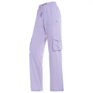 骆驼工装裤女春夏紫色新款休闲裤户外登山运动裤粉色防晒冲锋长裤