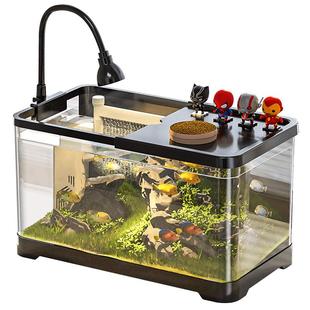 鱼缸客厅家用小型2025新款造景生态全套过滤制氧一体机桌面金鱼缸