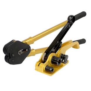 标大师 塑钢打包机 手动打包机 收紧一体机 pet塑钢带1608/1910 打包带 塑料带拉紧器捆扎机打包钳夹紧器包邮