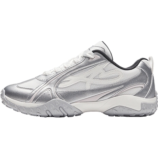 安踏雀跃薄底鞋女鞋芭蕾风休闲鞋2026新款春季潮流百搭银色运动鞋