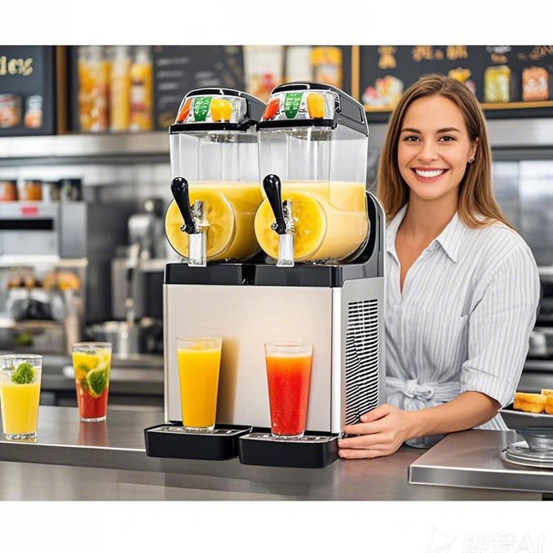 商用雪融机单双缸雪蓉机Slushmachine果汁冰沙雪泥机制冰机冰淇淋