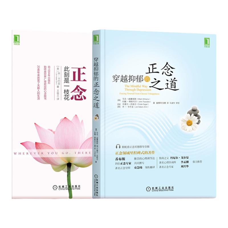 套装 官网正版 正念大师 共2册 正念 此刻是一枝花 穿越抑郁的正念之道
