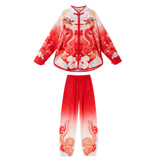 儿童武术服表演服中国风少儿练功演出服太极比赛训练服打鼓舞龙服