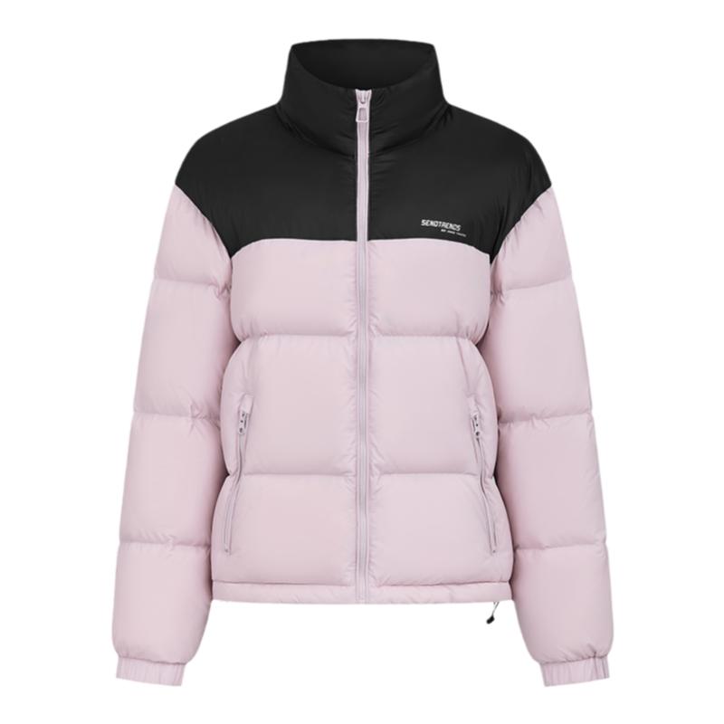 雪中飞短款立领羽绒服男女同款
