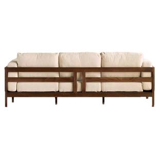 北美黑胡桃木实木沙发客厅原木风家具北欧日式小户型布艺冬夏两用