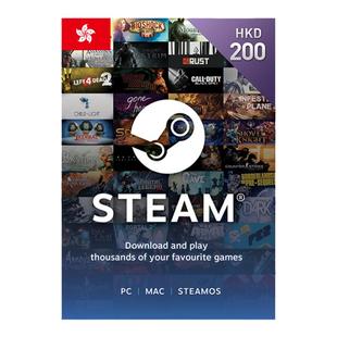香港Steam預付卡代碼200 HKD(港元) 港服Steam Wallet数字點卡Key