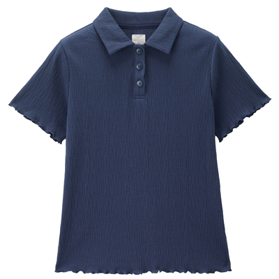 Giordano修身短袖木耳边POLO