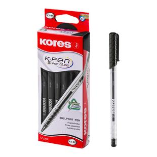 欧洲KORES高乐士KOR-M超轻不累手超顺滑半凝胶圆珠笔黑色中性笔刷题速干商务用签字高颜值持久耐用