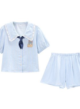 Gukoo/果壳睡衣女款2026新款夏料理鼠王联名纯棉女士家居服套装B