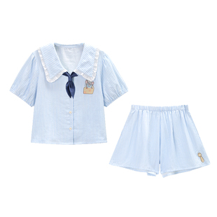 Gukoo/果壳睡衣女款2026新款夏料理鼠王联名纯棉女士家居服套装B