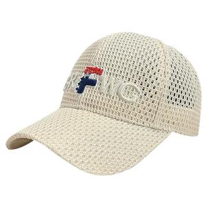 2025新款粗网眼透气棒球帽子女夏季户外运动遮阳防晒宽檐鸭舌帽男