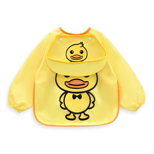 宝宝吃饭罩衣防水防脏儿童围裙围兜夏季薄女宝男童反穿衣婴儿护衣