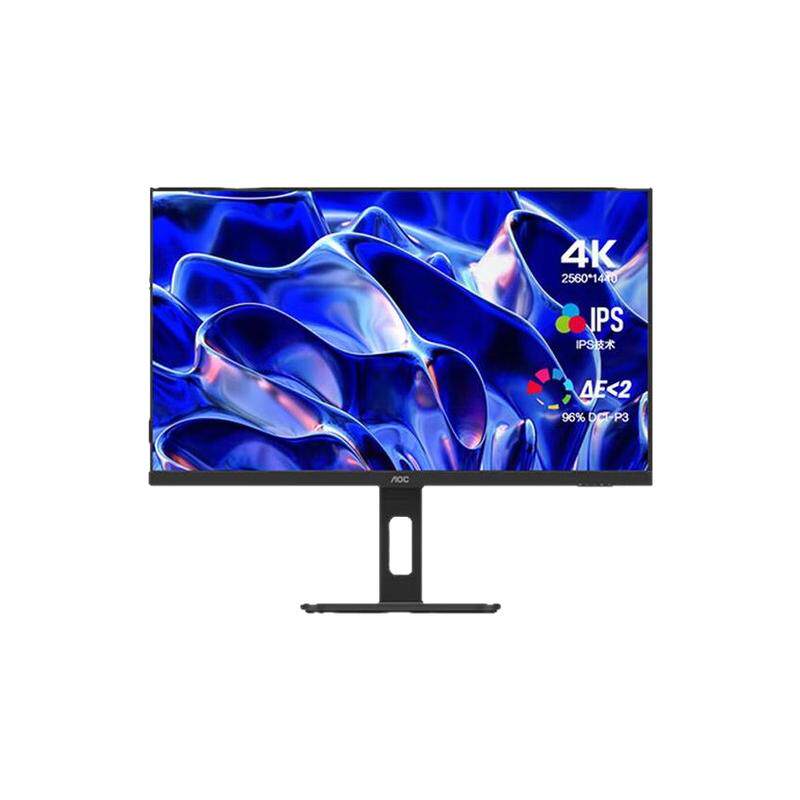AOC27英寸4K高清显示器IPS超清低蓝光升降旋转办公设计屏幕U27P10