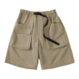 马登工装 山系户外多口袋直筒短裤宽松机能速干快脱休闲裤子男夏