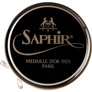 莎菲雅SAPHIR黑金鞋蜡镜面蜡软蜡皮鞋增亮上光抛光腊鞋油黑色无色