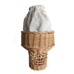 可爱冰淇淋草编包韩国ins博主同款 迷你可爱斜挎小包包夏天藤编包