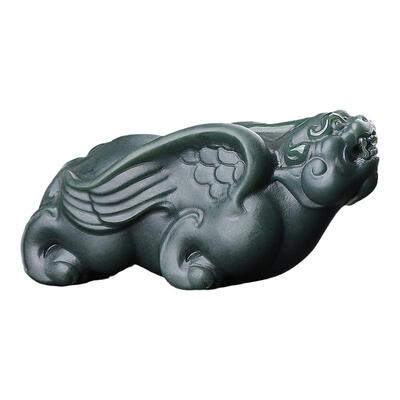 涵怡塔青玉飞天貔貅和田玉手把件