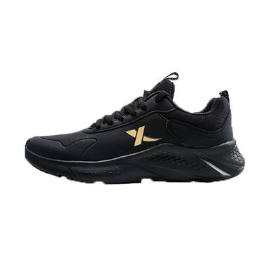 特步男鞋跑鞋皮面防水防滑运动鞋