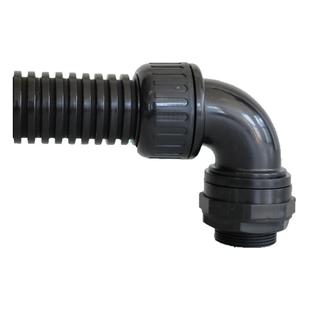 蓝江LAND 旋转尼龙机器人波纹管锁紧接头45度90度360度万向转弯头