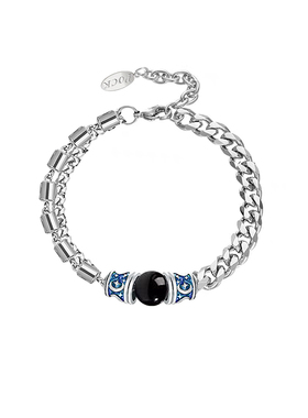 POCK原创潮流麻花链拼接设计手链