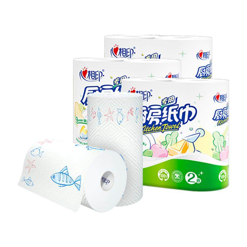 心相印厨房用纸厨房卷纸6卷吸油吸水纸食品级厨房专用纸