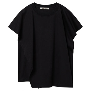 【新品首降】PORTS 1961春季女士解构不对称短袖圆领T恤