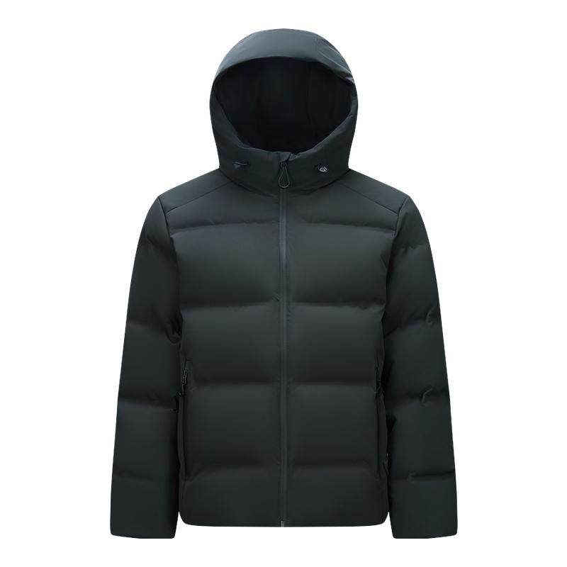 森马羽绒服男无缝压胶连帽外套防泼水户外上衣冬装简约休闲90绒子