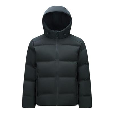 森马防泼水外套无缝连帽羽绒服男