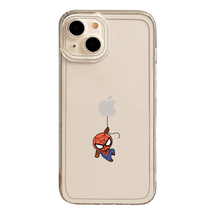 蜘蛛侠手机壳适用苹果18promax透明iphone17/16/15情侣14plus创意13mini动漫12新款11漫威x可爱8男生7周边xr