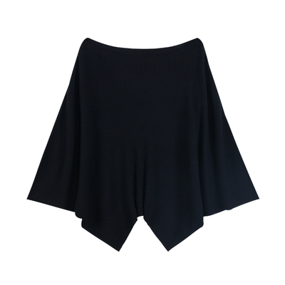 Maven Lin 莱赛尔羊毛 斜肩蝙蝠袖针织衫女优雅宽松一字领上衣