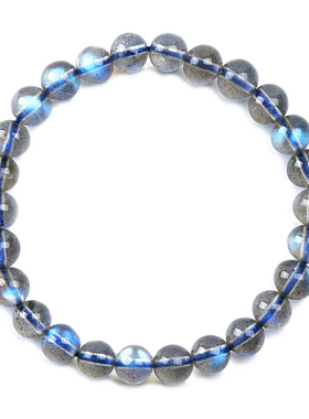 天然灰月光拉长石男女手链