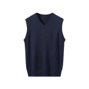 KF真维斯针织背心男2026春季新款V领套头坎肩男生本命年红色毛衣