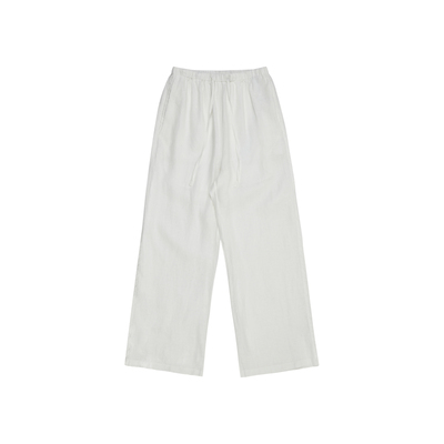 纯亚麻老钱风休闲长裤