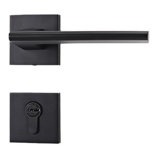 北欧风门锁室内卧室静音磁吸现代简约实木房门锁银灰黑色美式门锁