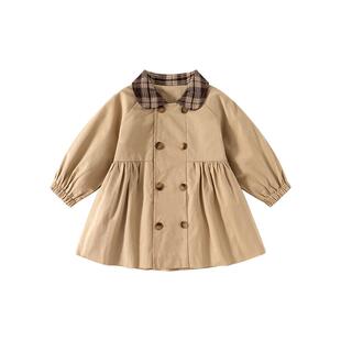 凡猎女童风衣外套秋装2025新款儿童洋气小童衣服宝宝防风上衣春秋